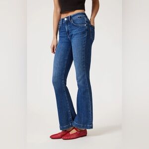 GUC Mavi Jeans Sydney Dark Brushed Feather Blue Jean Pants Flare Stretch